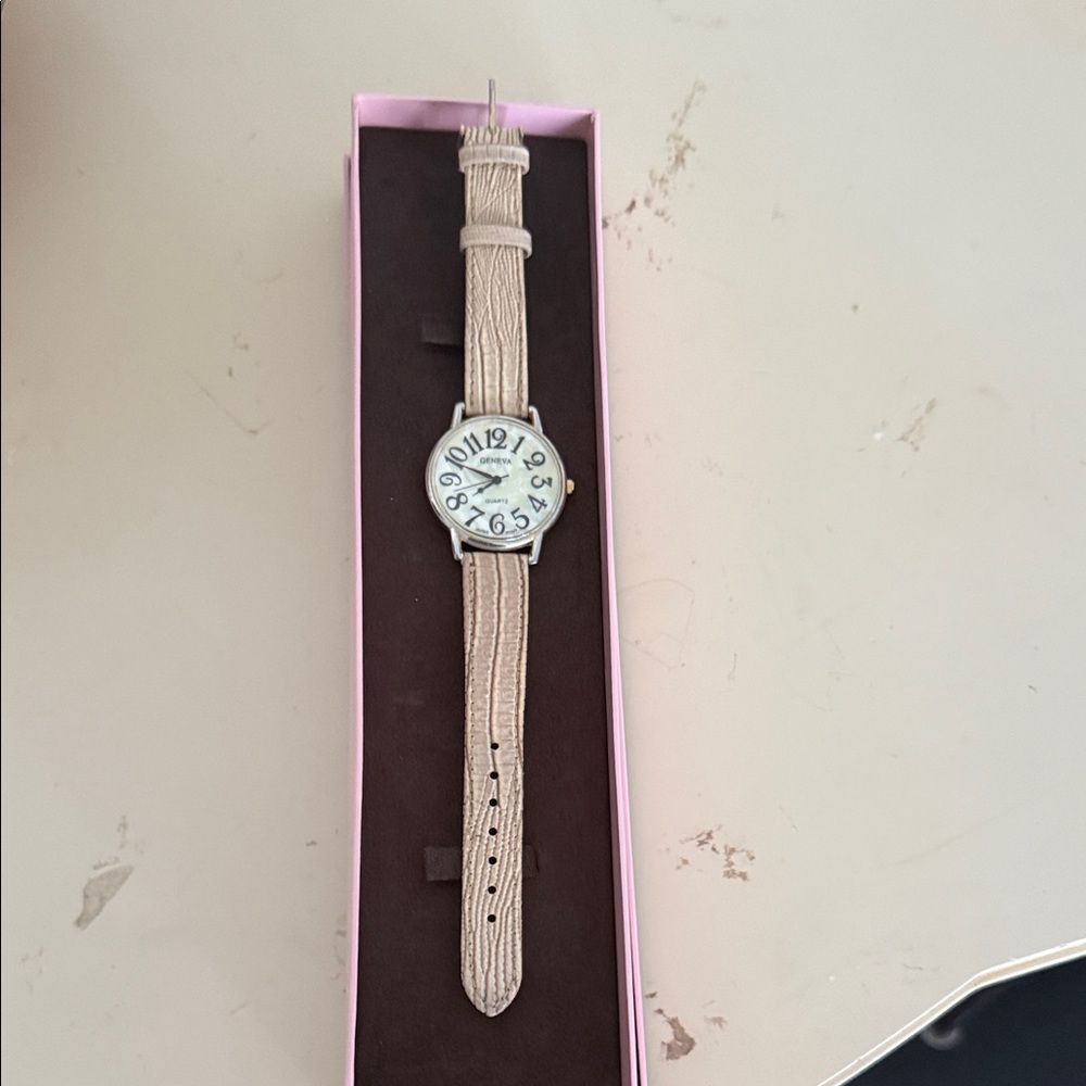 Geneva Beige Women's Watch